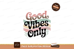 Good Vibes Only Floral Design retro Product Image 1