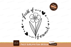 Flower wreath with hearts and text floral Product Image 1