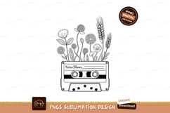 Cassette tape with floral arrangement flowers retro Product Image 1