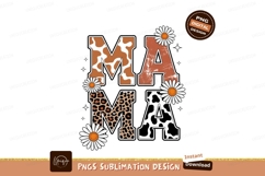 Mama cow leopard daisy design flower Product Image 1