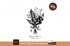Lily of the valley bouquet sketch flowers Product Image 1