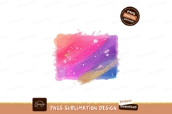 Colorful watercolor splash with gold accents pink purple Product Image 1