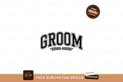 Groom text with laurel wreath lettering black Product Image 1