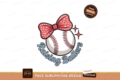 Baseball bow raising ballers hearts pink Product Image 1