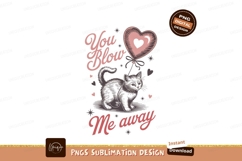 Kitten holding heart balloon love cute Product Image 1