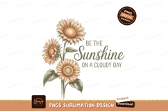 Sunflower floral quote inspirational botanical Product Image 1
