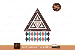 Geometric Tribal Triangle Design pattern brown Product Image 1
