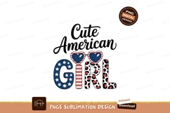 Cute American Girl Patriotic Design stars Product Image 1