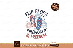 Flip Flops Fireworks Freedom stars Product Image 1