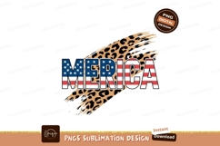 Patriotic American Flag Leopard Print Brush Stroke Product Image 1