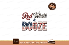 Red White Booze Patriotic Design blue stars Product Image 1