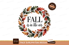 Autumn Leaves Acorns Berries Wreath image Product Image 1