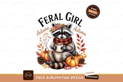 Raccoon Autumn Cozy Drink coffee Product Image 1