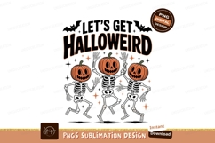 Dancing Skeletons With Pumpkin Heads halloween pumpkins Product Image 1