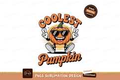 Coolest pumpkin character with sunglasses happy Product Image 1