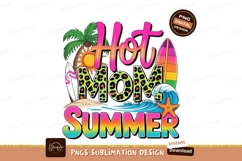 Hot Mom Summer Beach Vibes surfboard Product Image 1