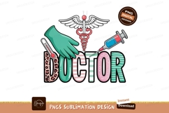 Doctor medical symbols and text caduceus syringe Product Image 1