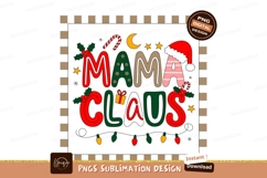Mama Claus Christmas Typography holiday festive Product Image 1