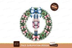 Nutcracker soldier festive wreath decoration Christmas Product Image 1