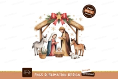Nativity scene with holy family and animals christmas Product Image 1