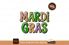 Mardi Gras festive lettering purple Product Image 1