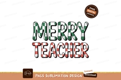 Merry Teacher Text Design green Product Image 1