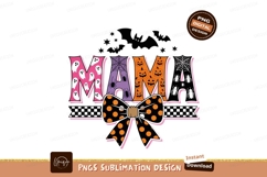 Mama Halloween Spooky Bow pumpkin spider Product Image 1