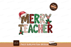 Merry teacher holiday design christmas santa Product Image 1