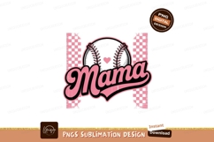 Mama Baseball Heart Pink Black image Product Image 1