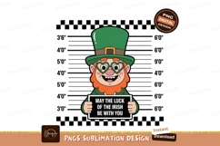Leprechaun wearing heart glasses holding luck sign Product Image 1