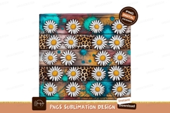 Daisy leopard wood splash S U B L I M A T I O N P N G Product Image 1