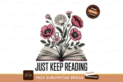 Open book with pink white flowers image Product Image 1