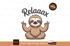 Sloth meditating with relaxed expression yoga calm Product Image 1