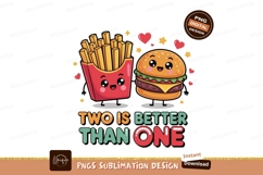Happy french fries and burger SUBLIMATION Product Image 1