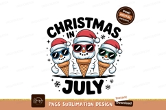 Snowmen ice cream cones wearing santa hats and sunglasses Product Image 1