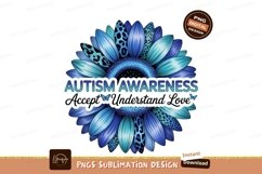 Blue sunflower autism awareness accept Product Image 1