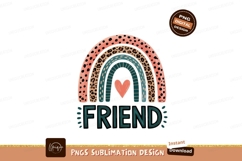 Boho Rainbow Heart Friend Design leopard Product Image 1