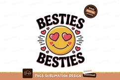 Besties love emoji hearts friendship Product Image 1