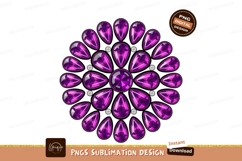Purple Gemstone Mandala Design jewelry circular Product Image 1