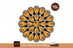 Amber teardrop mandala design pattern circular Product Image 1