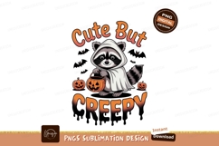 Raccoon witch with pumpkin and magic wand image Product Image 1