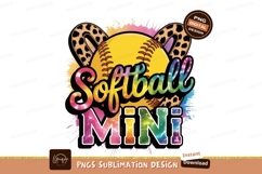 Softball mini tie dye leopard image Product Image 1