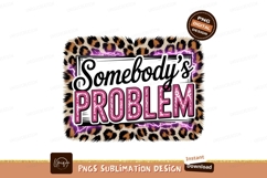 Pink problem text leopard print lightning image Product Image 1