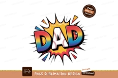 Dad baseball rainbow pop art image Product Image 1