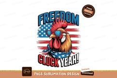 Patriotic Rooster Wearing Sunglasses And Bandana chicken Product Image 1
