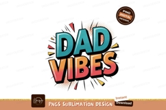 Dad Vibes Bold Retro Typography image Product Image 1