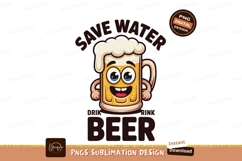 Happy beer mug with text cartoon drink Product Image 1