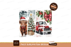 Highland cow Christmas tree truck image Product Image 1