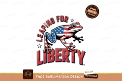 Leaping frog patriotic design liberty american Product Image 1