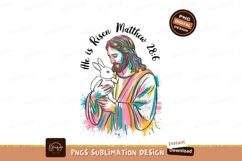 Jesus holding rabbit colorful abstract religious Product Image 1